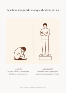 Les deux faces du manque d'estime de soi: la honte et la grandiosité